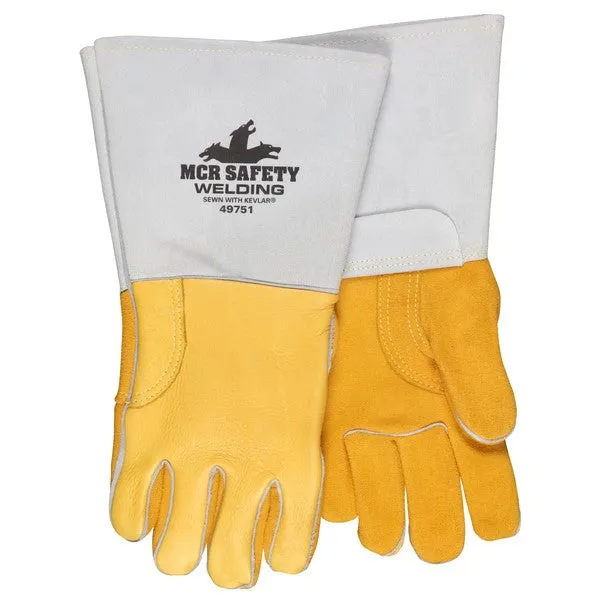 49751M MCR Safety Welding Gloves, Medium, Gold