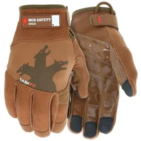 962XXL MCR Safety Mechanics Gloves, 2X-Large, Leather, Clear/Tan