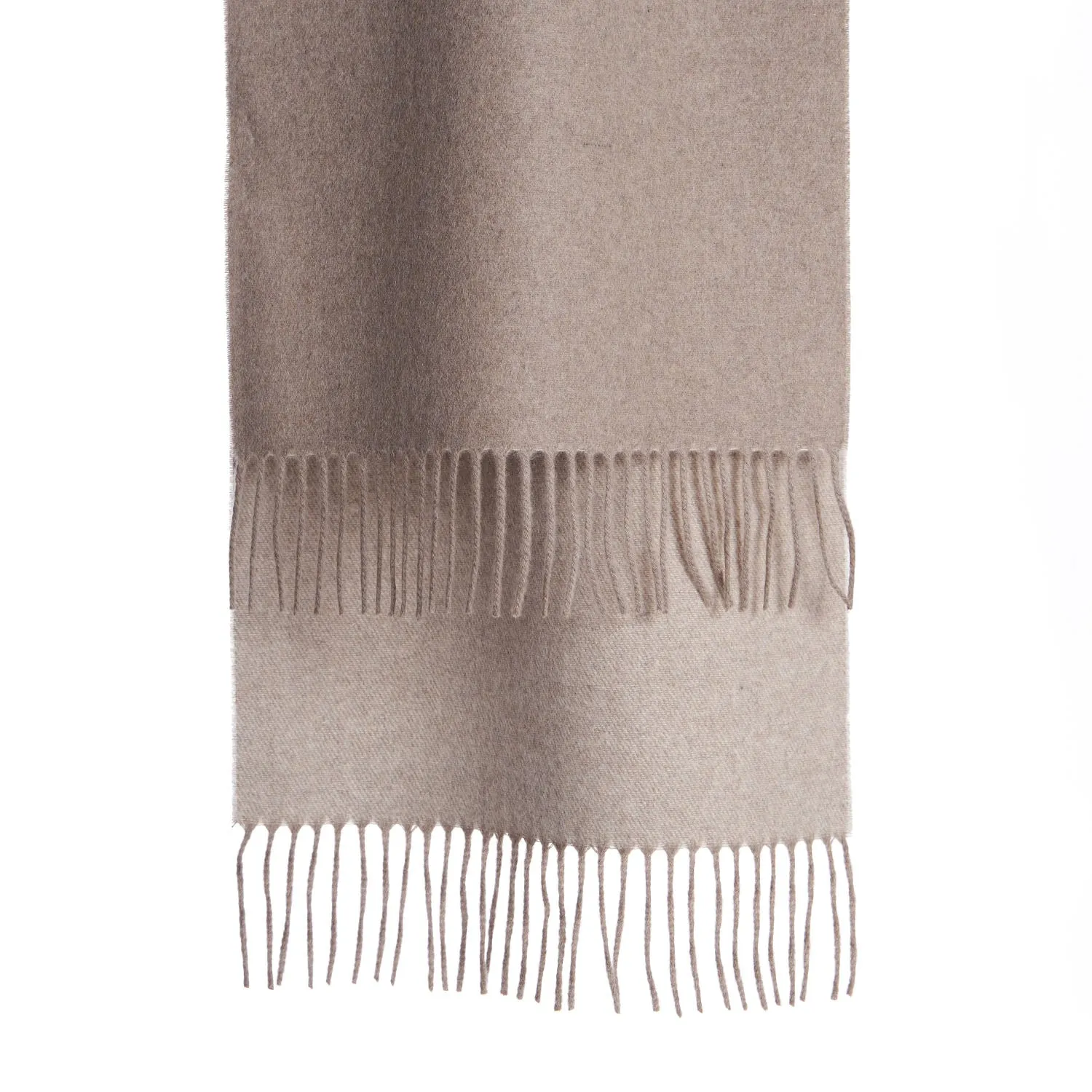 BEIGE AND WHITE DOUBLE-FACE SCARF