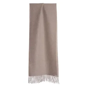 BEIGE AND WHITE DOUBLE-FACE SCARF