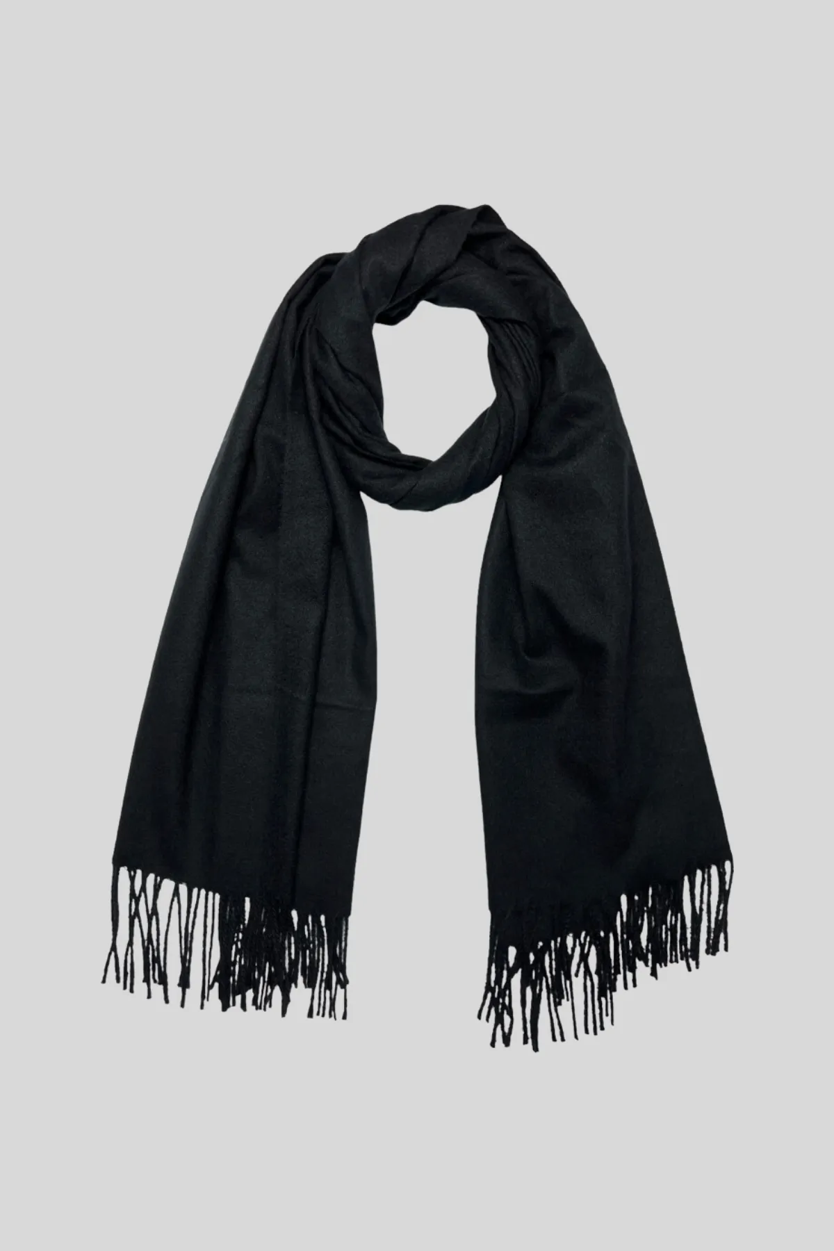 Black Cashmere Mix Scarf