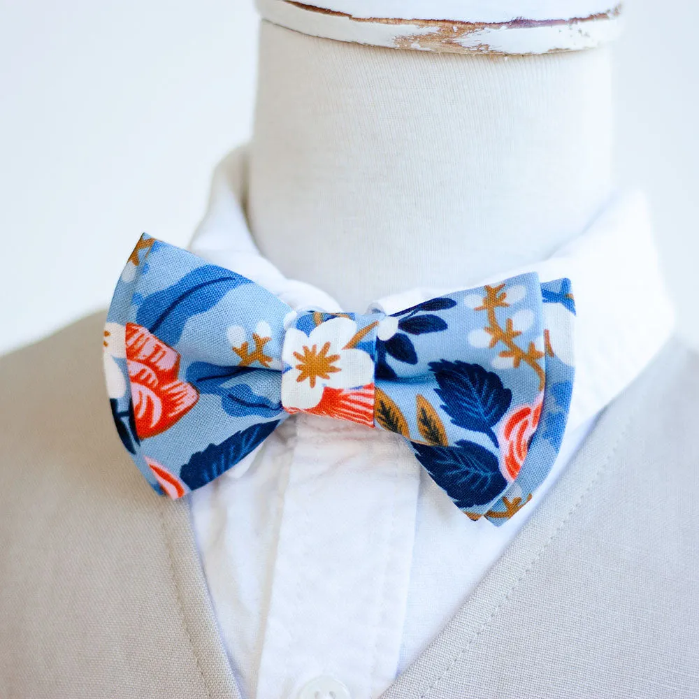 Boy's Necktie / Birch Floral In Periwinkle