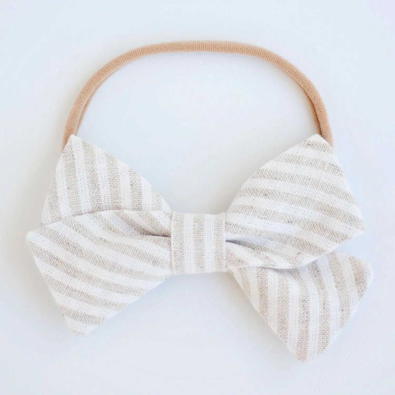 Boy's Necktie / Natural Linen Stripe