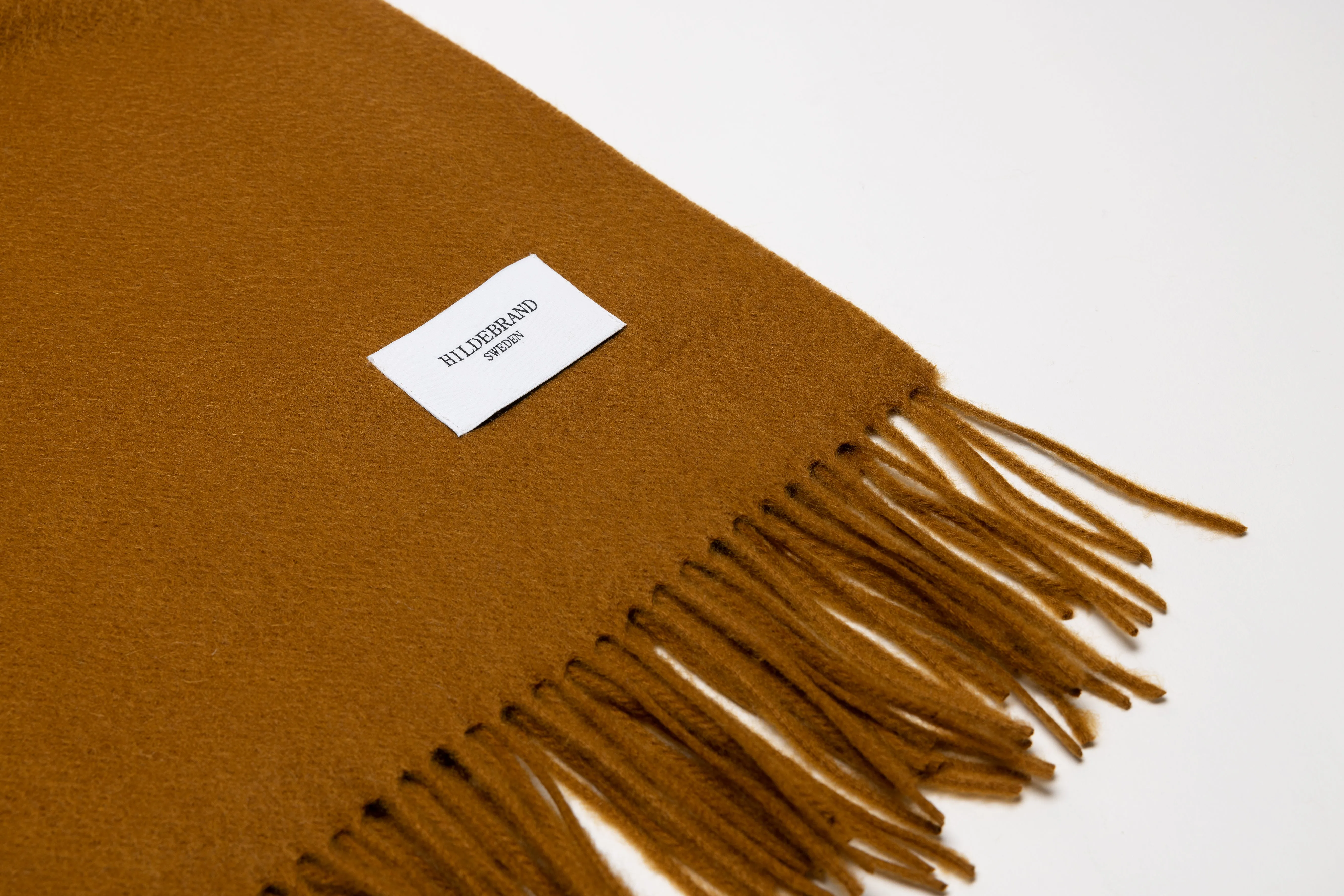 Camel Cashmere Woven Scarf Large