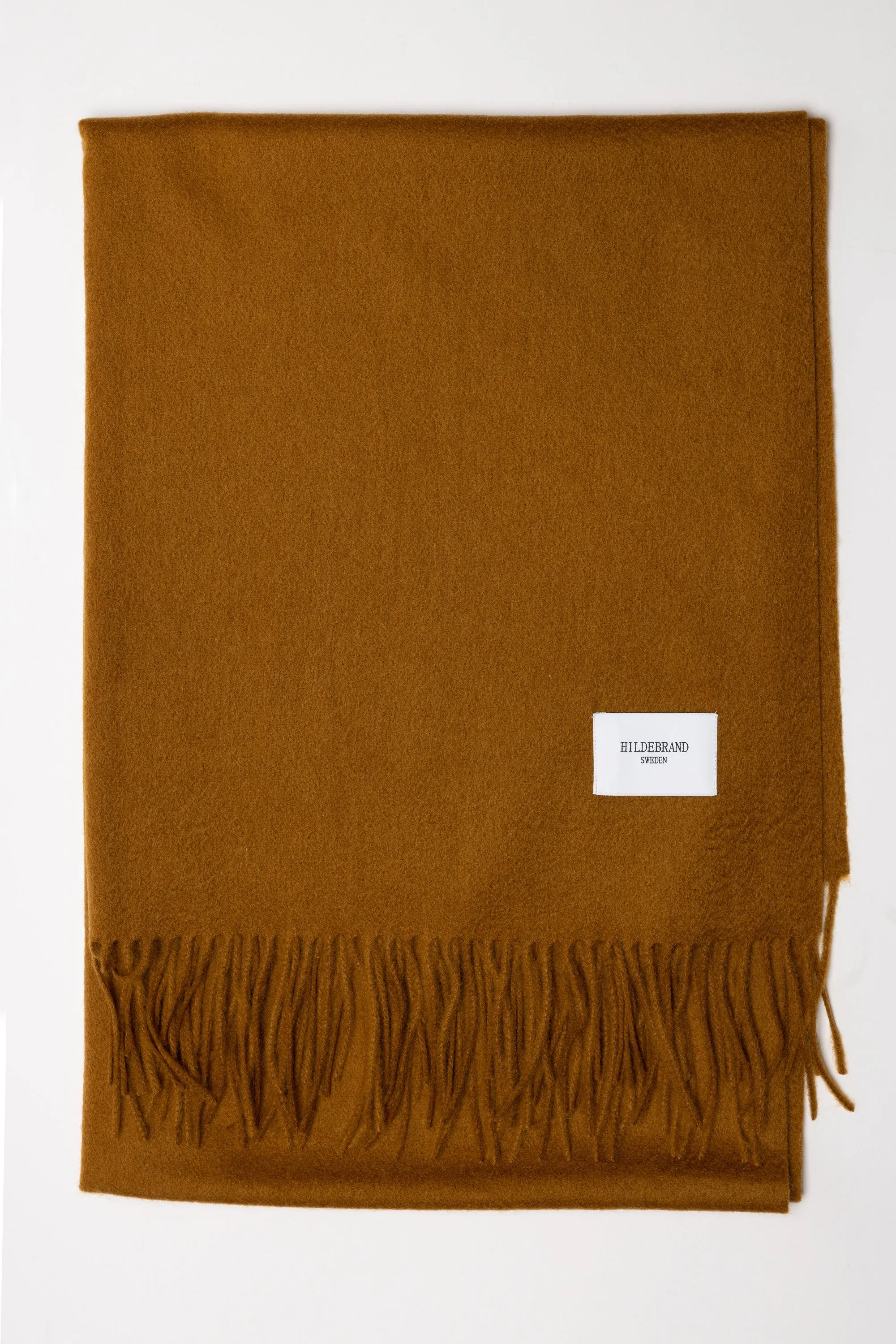 Camel Cashmere Woven Scarf Large