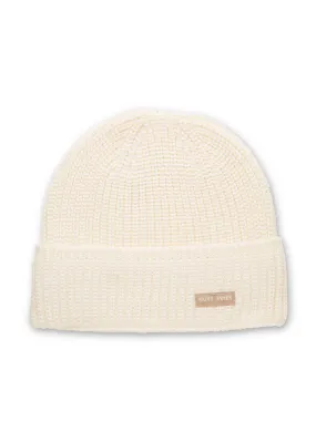 CANOT - Soft Wool Beanie in Purl Knit (IVORY)