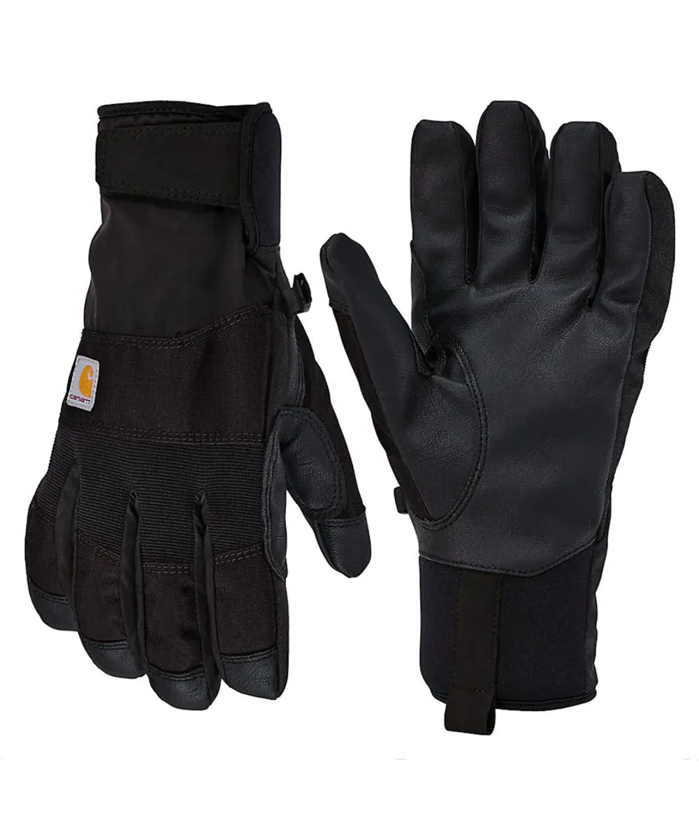 Carhartt Men's Waterproof Thermal-Lined Secure Cuff Gloves - Black