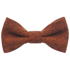 Charlie Boys Rust Burnt Orange Wool Bow Tie