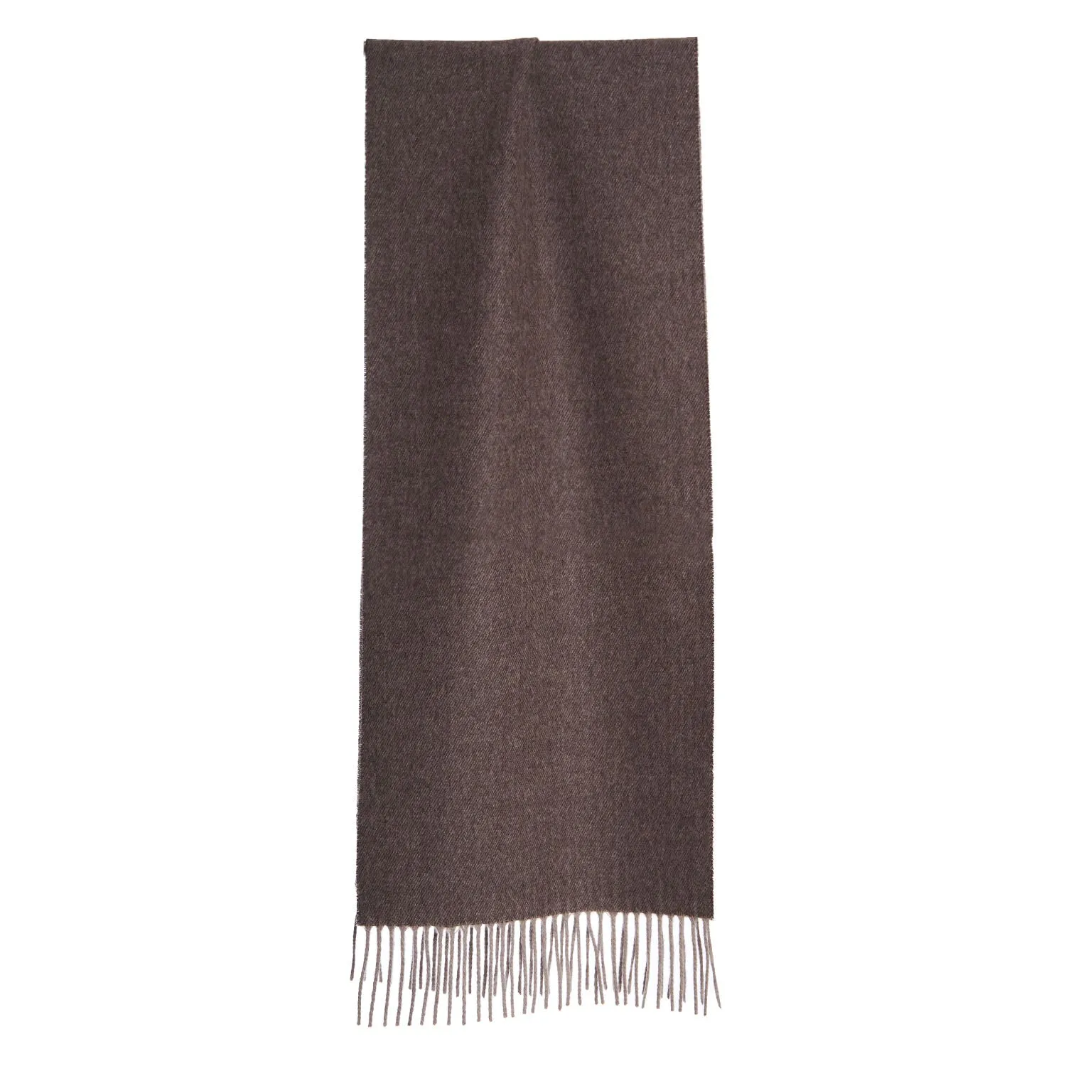 DARK BROWN AND BEIGE DOUBLE-FACE SCARF