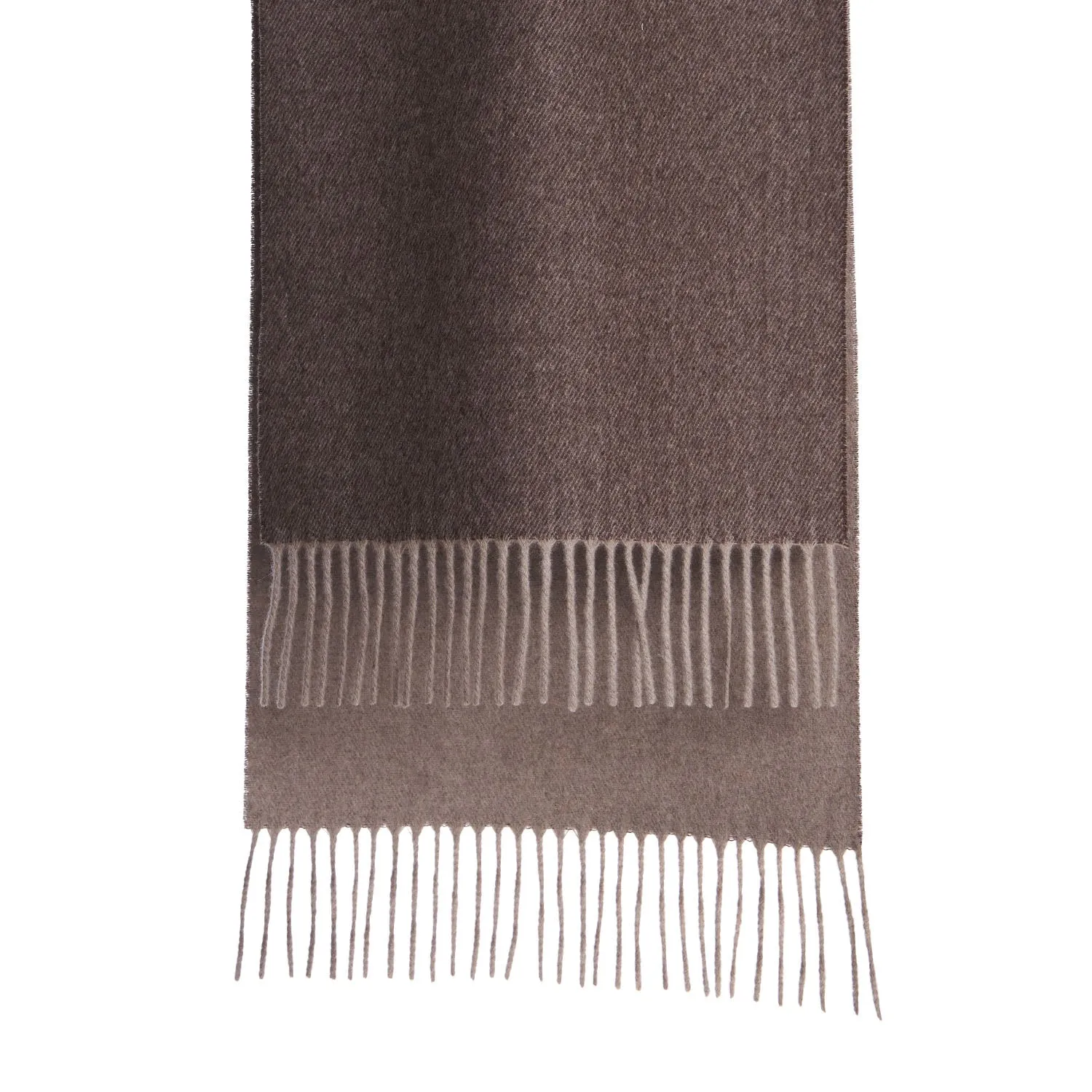 DARK BROWN AND BEIGE DOUBLE-FACE SCARF