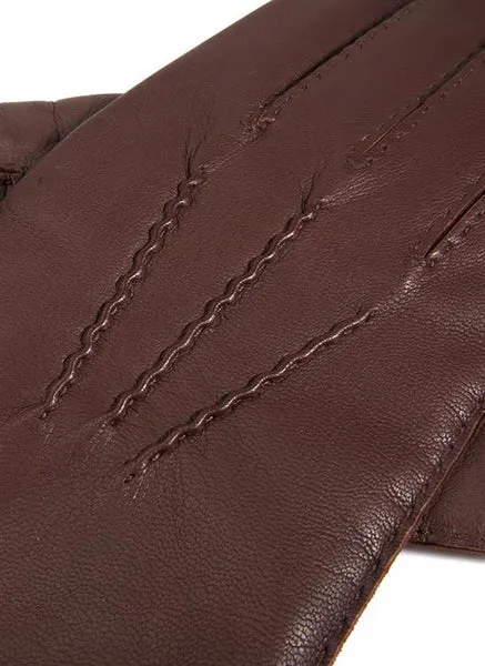 DENTS Chelsea Cashmere-Lined Leather Gloves - Mens - English Tan