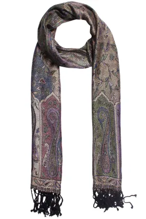 Glistening Paisley Jacquard Scarf