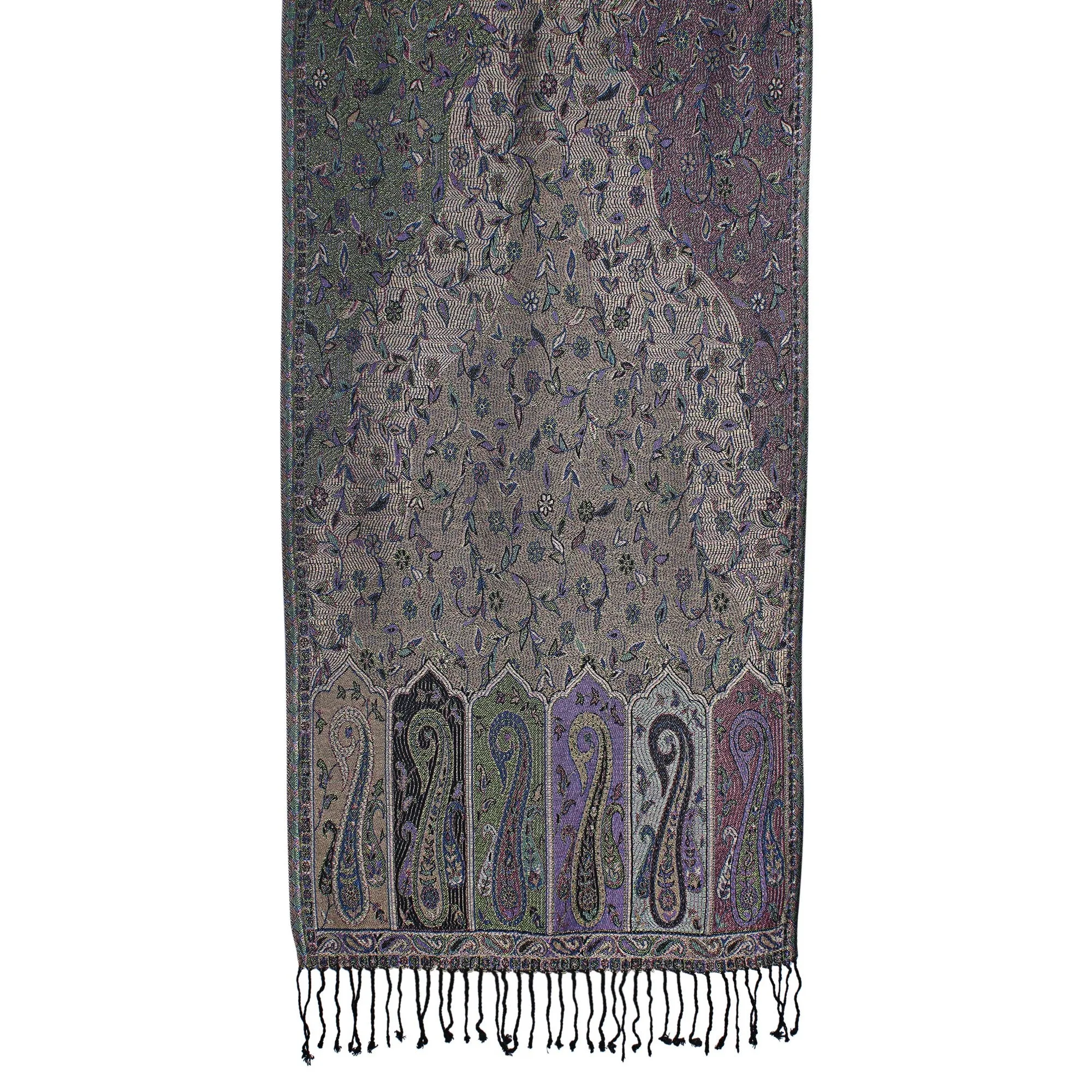 Glistening Paisley Jacquard Scarf