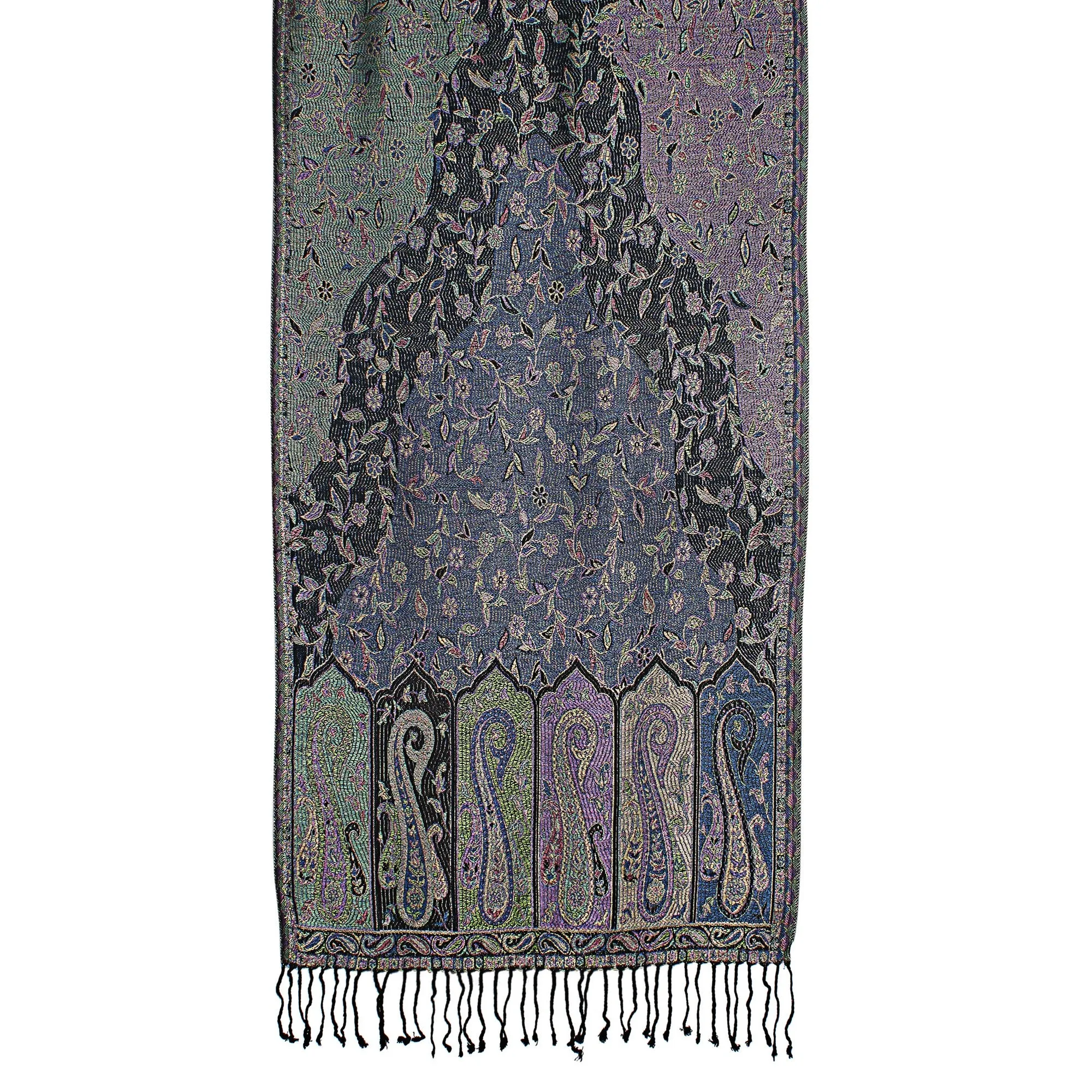 Glistening Paisley Jacquard Scarf