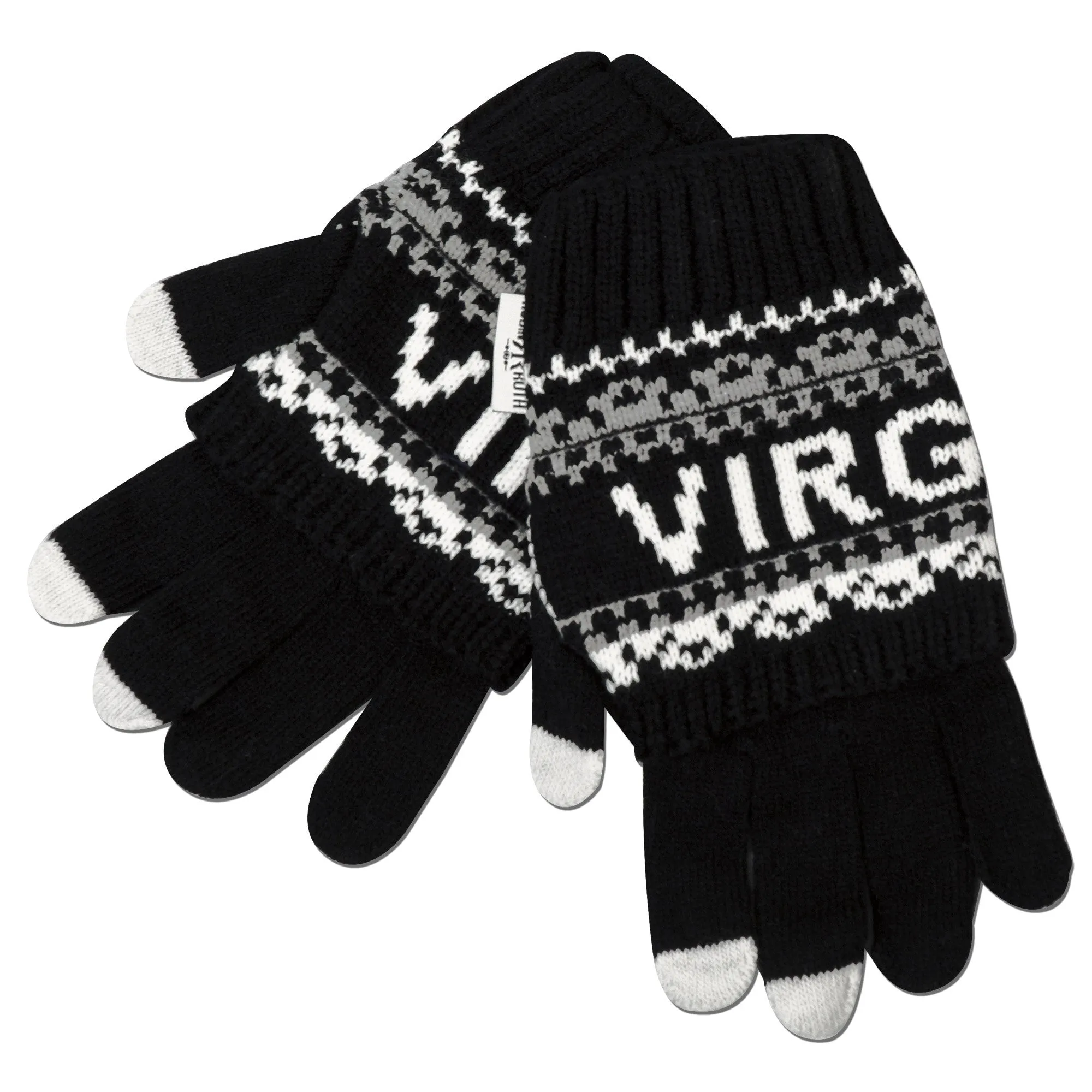 GVVA01 Robin Ruth Knit Gloves - Virginia BLACK/WHITE