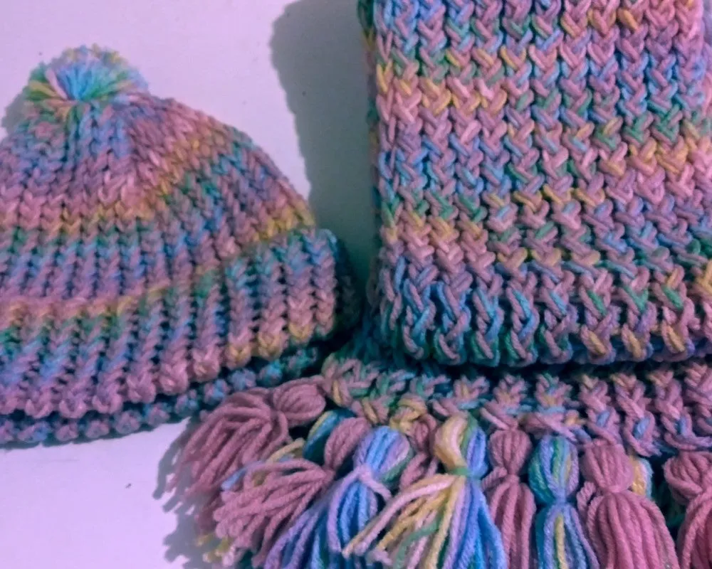 Handmade Beanie n Scarves Sets of Baby Mix's