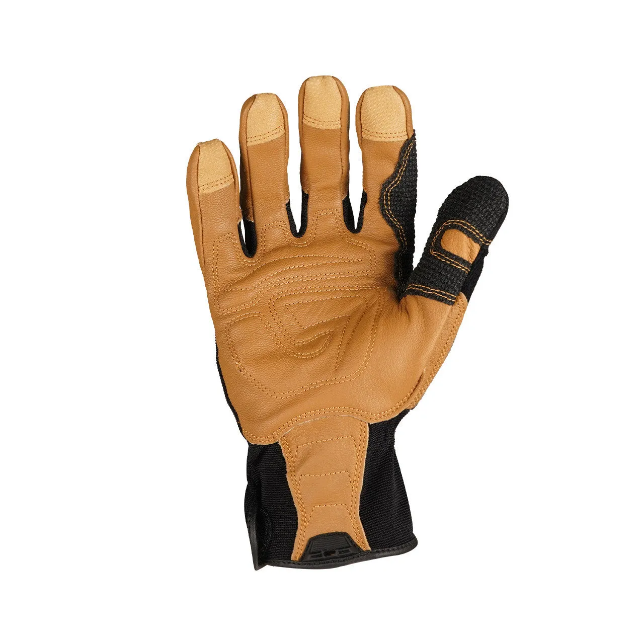 Ironclad RWG2 Ranchworx Premium Goatskin Grain Leather Palm Work Gloves with Impact Protection - 1 Pair