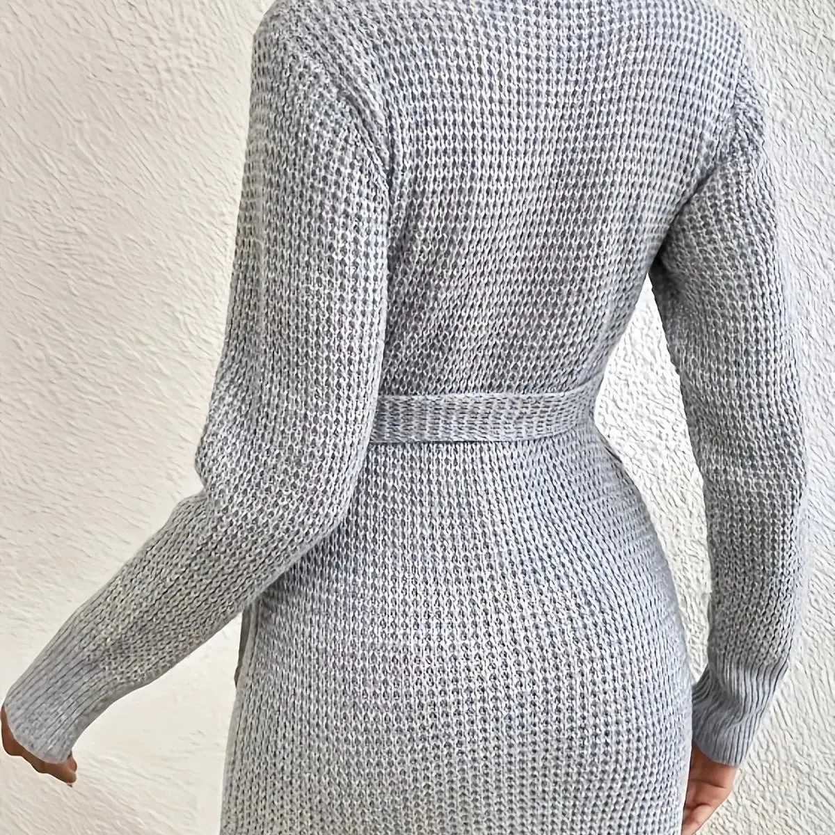 Knitted Lace-up Sweater