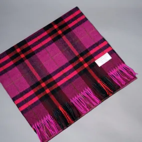 Lambswool Shawl in Fuchsia Check