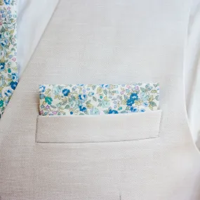 Men's Pocket Square / Blossoms In Blue