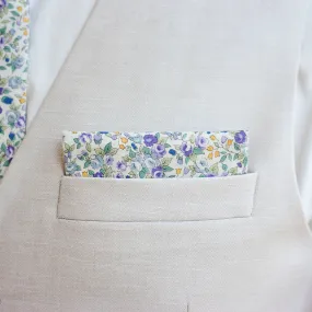 Men's Pocket Square / Blossoms In Purple