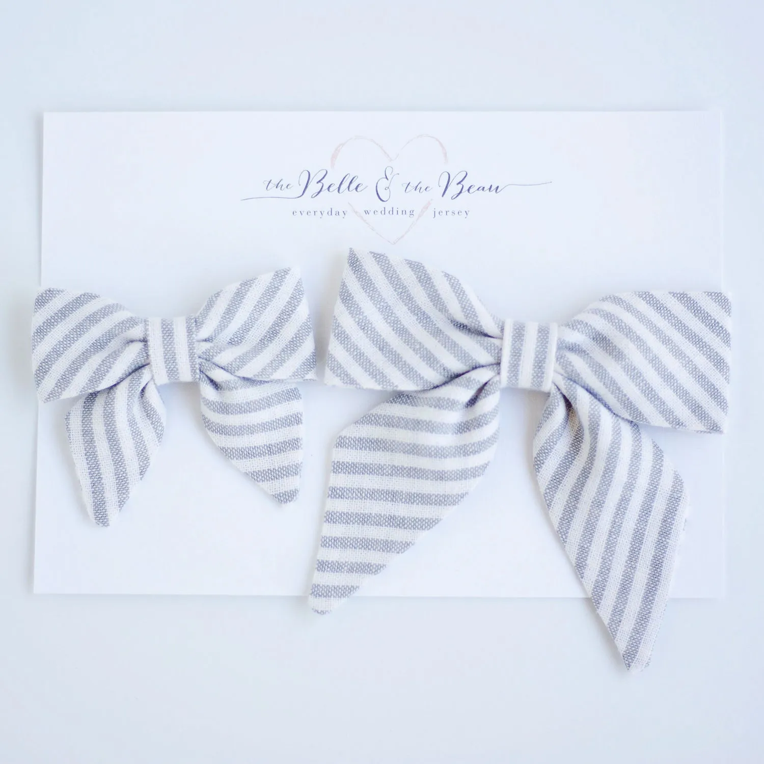 Men's Pocket Square / Gray Linen Stripe