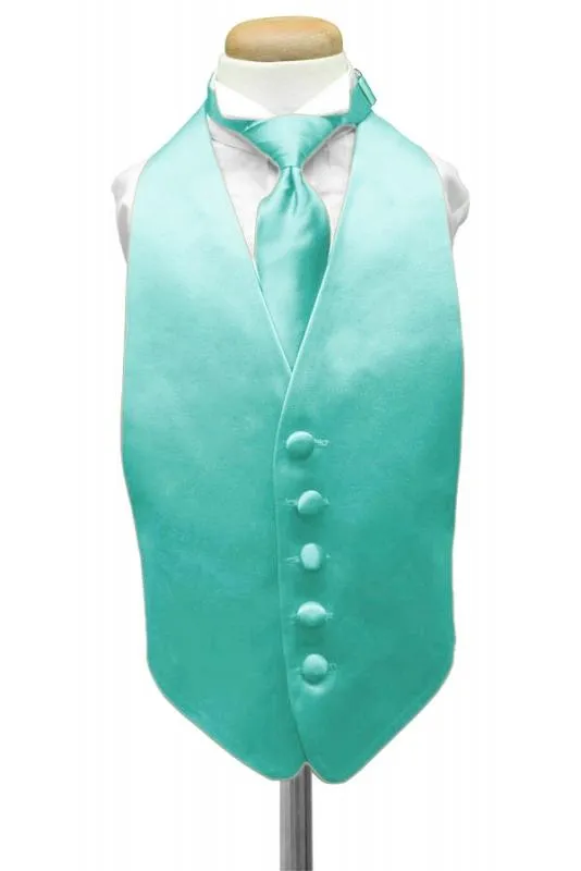 Mermaid Luxury Satin Kids Tuxedo Vest