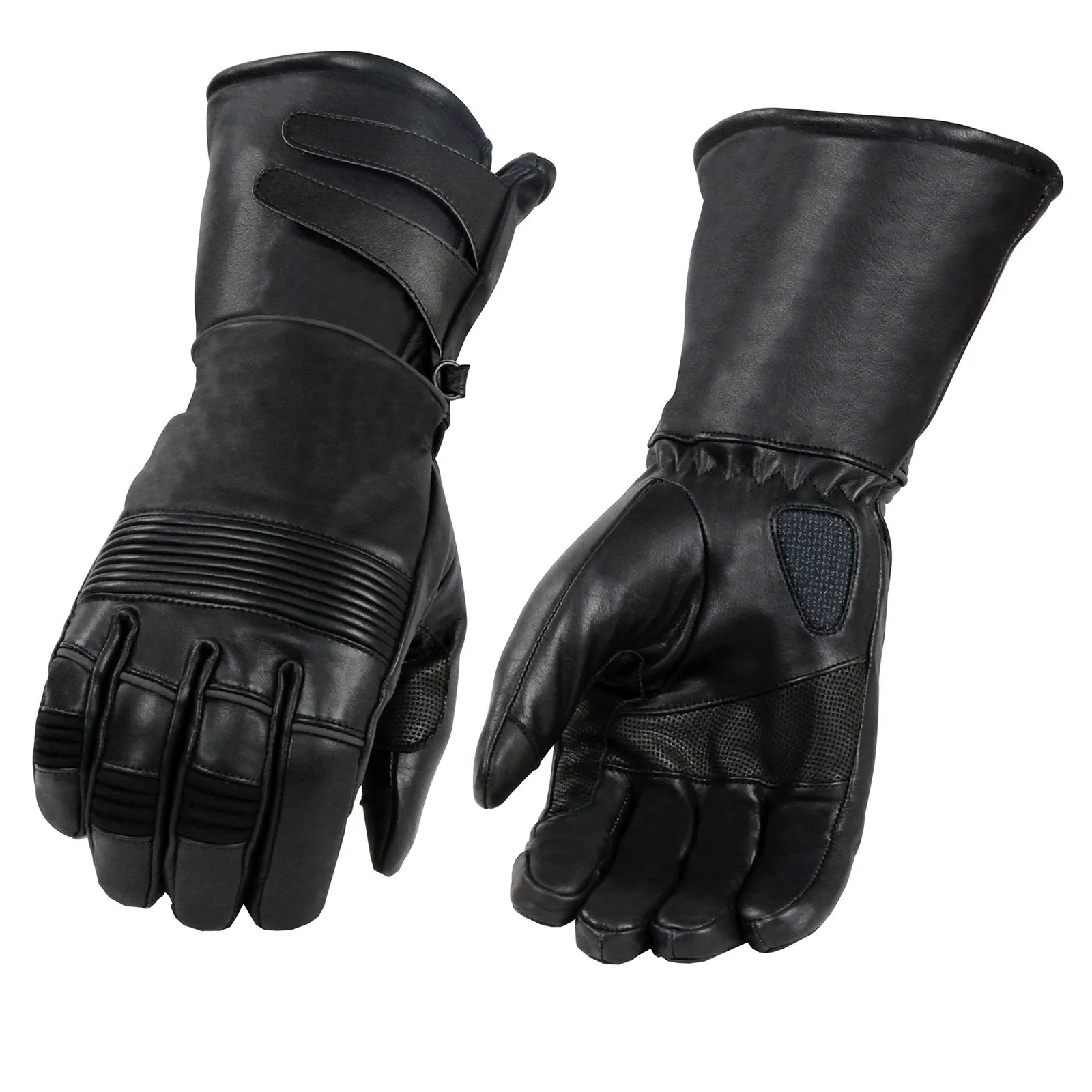 Milwaukee Leather MG7550 Men's Black Cowhide Leather Gauntlet