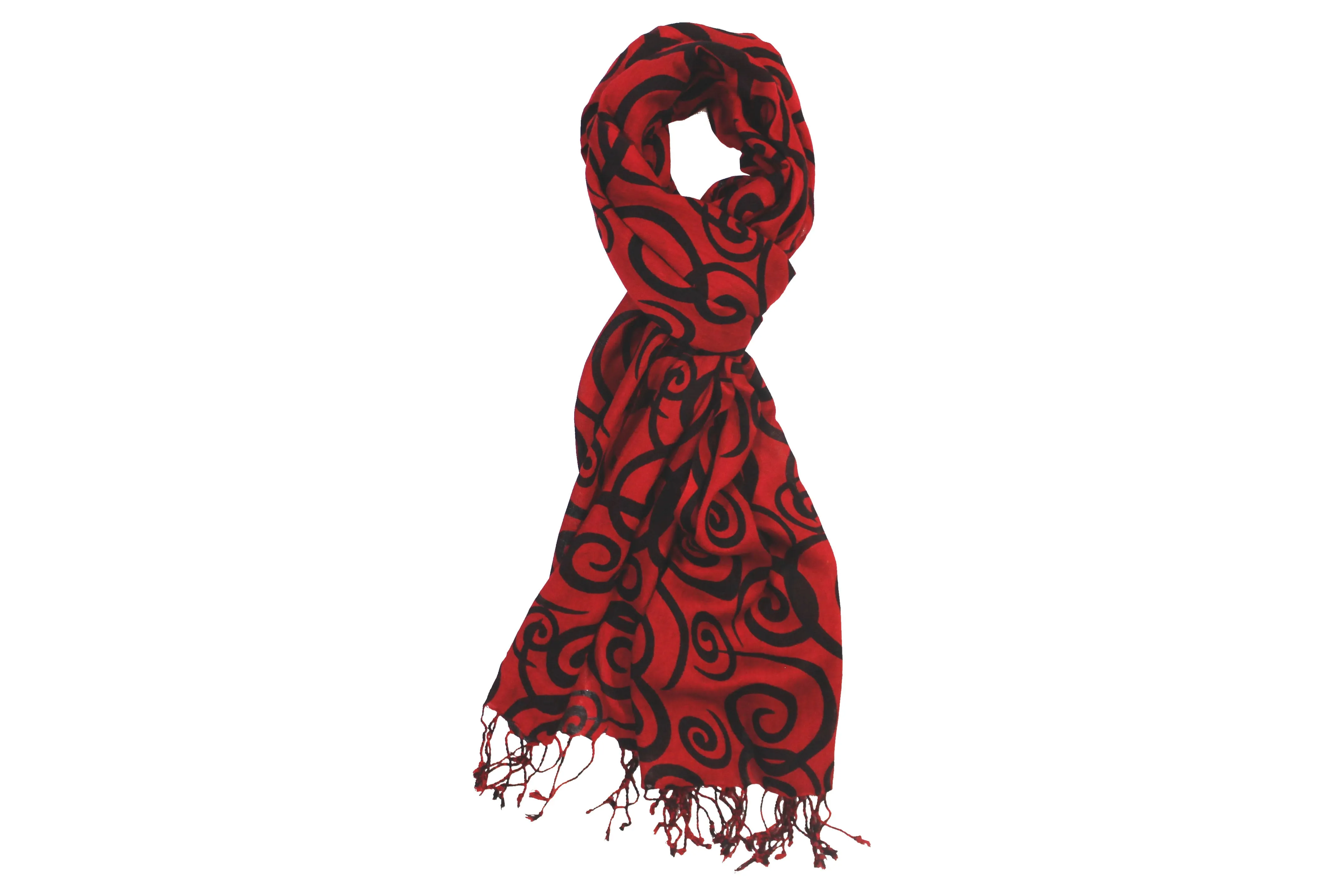 Passionate Abstract Fringed Scarf