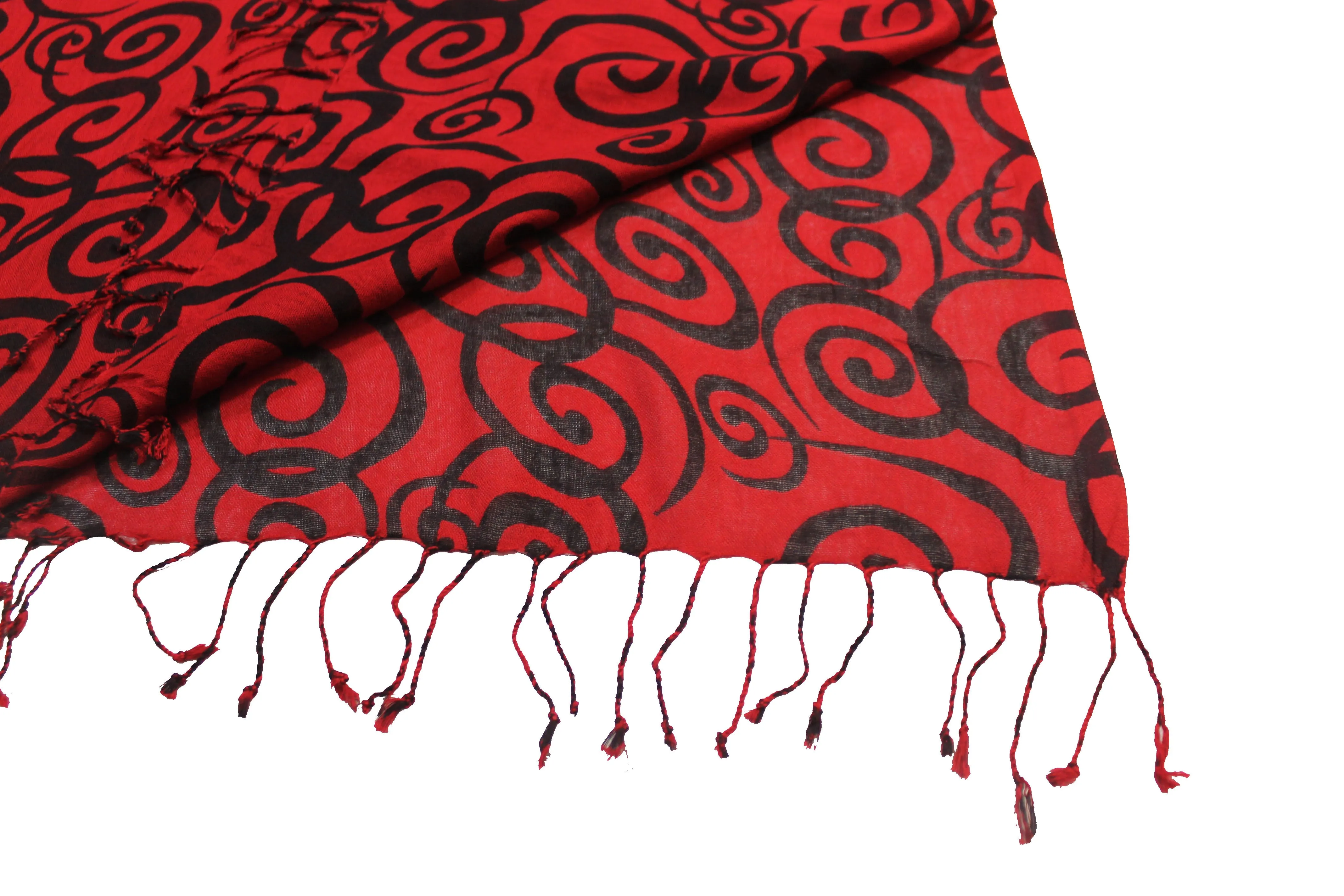 Passionate Abstract Fringed Scarf