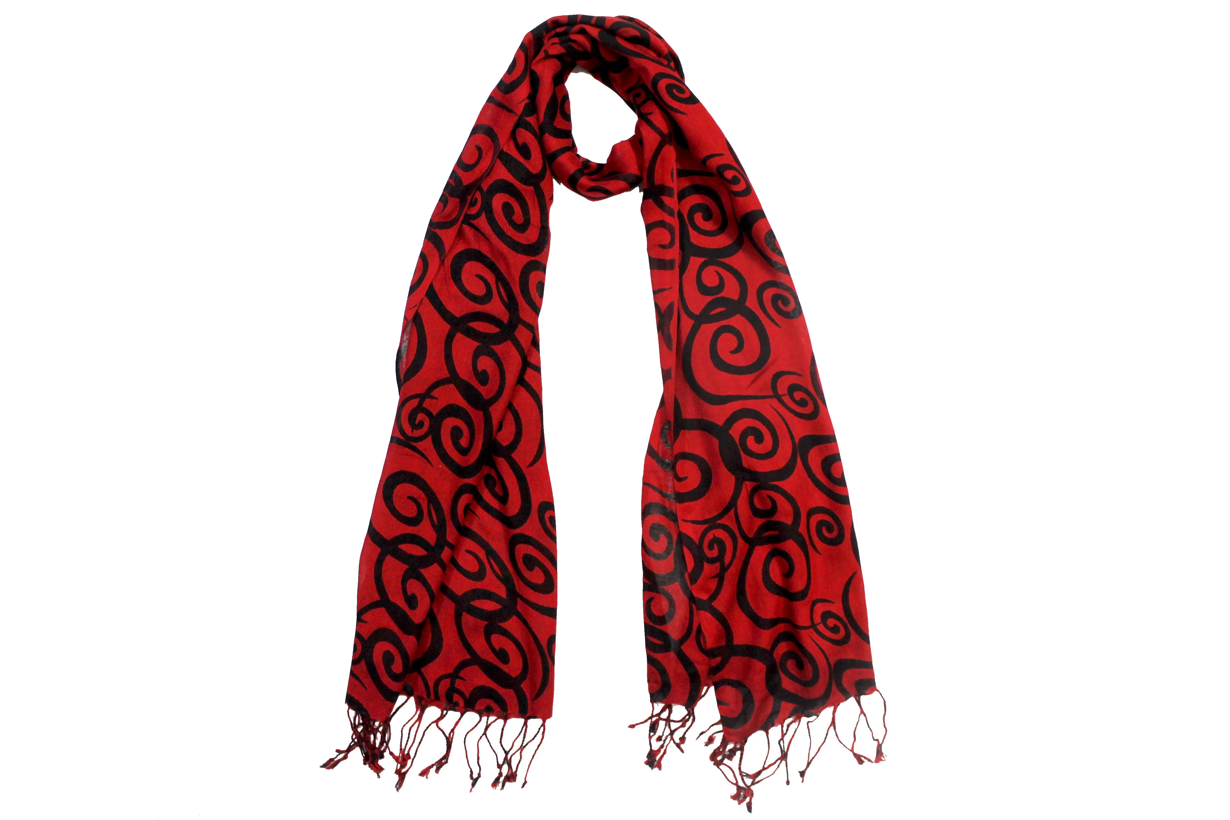 Passionate Abstract Fringed Scarf