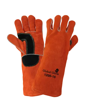 Premium-Grade Split Cowhide Welding Gloves - 1200-16