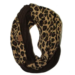 SF-45 Brown Leopard Scarf