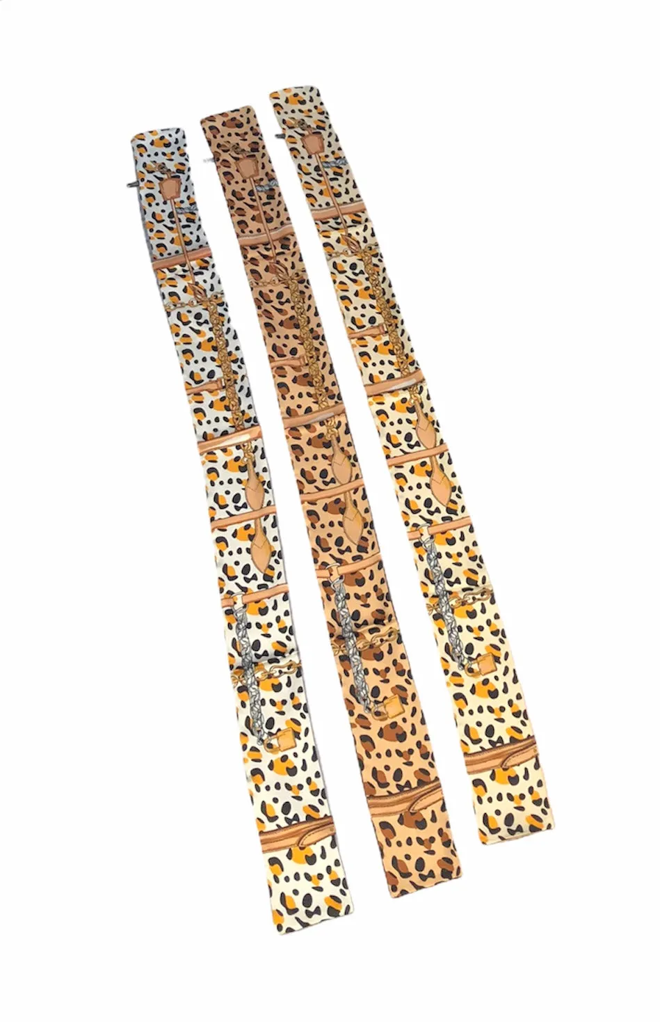 Skinny Leopard and Buckle scarf