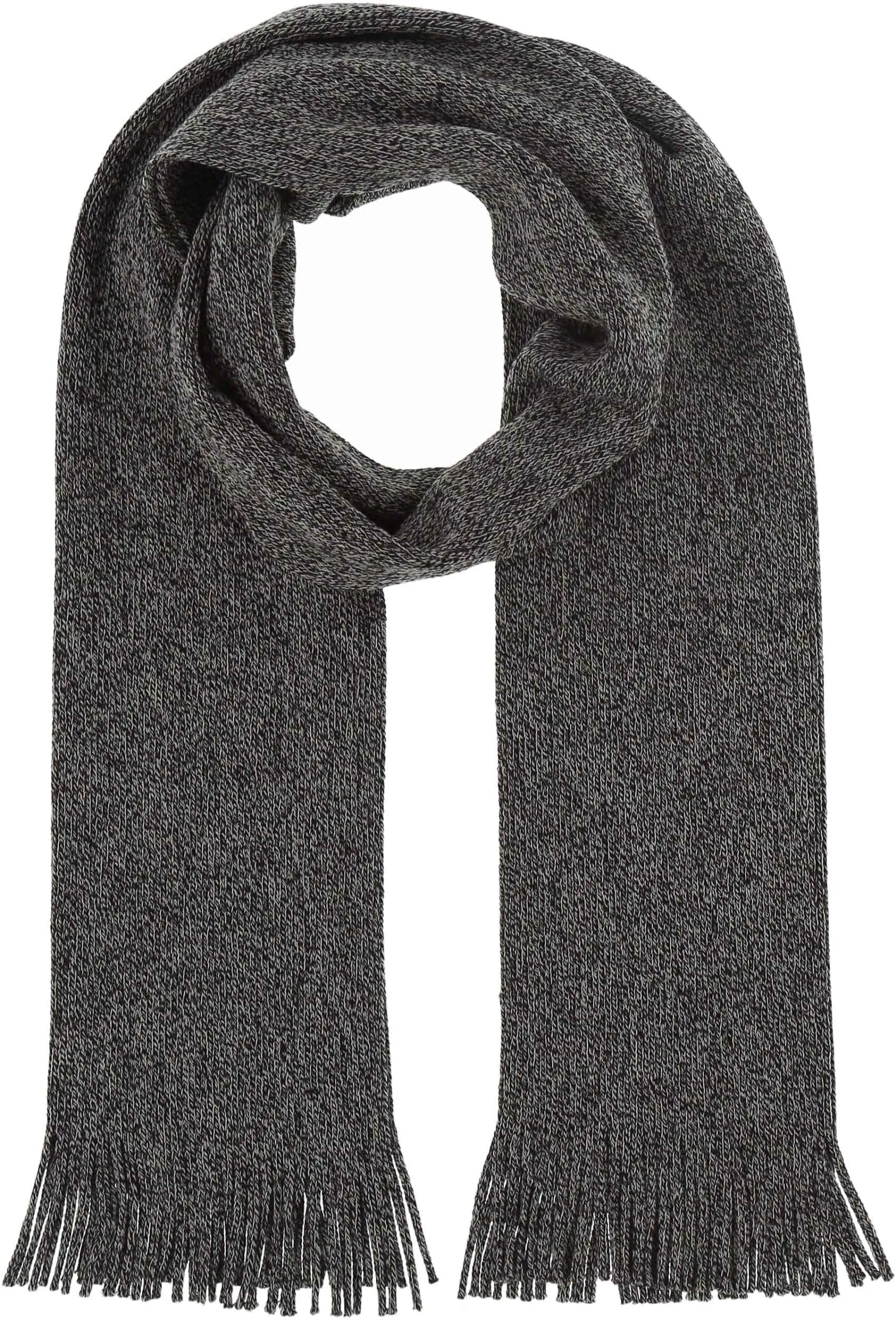 Solid Wool Raschel Knit Scarf