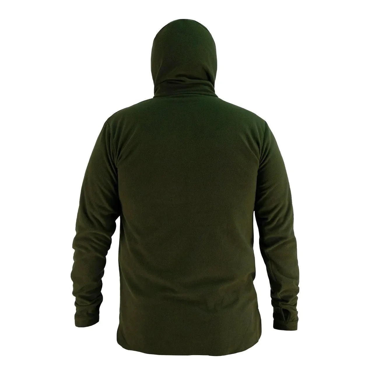 Swazi Brocco Hooded Long Sleeve Fleece Shirt Olive