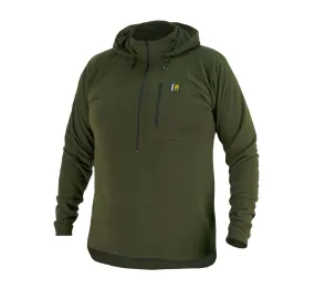 Swazi Brocco Hooded Long Sleeve Fleece Shirt Olive