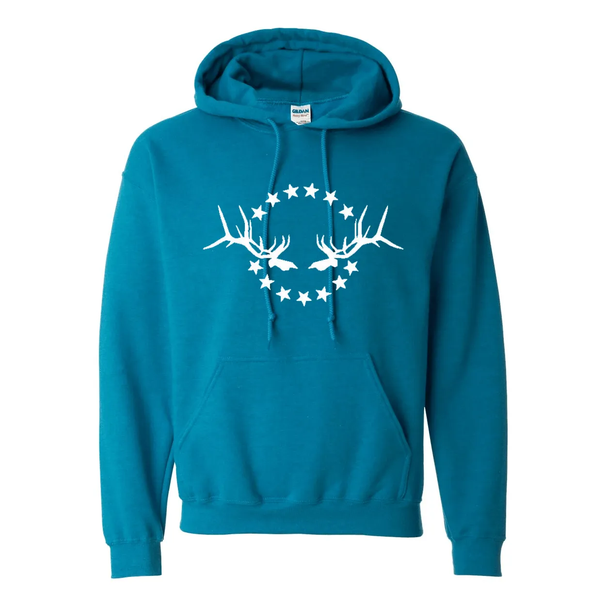 Unisex Hooded Sweatshirt: Simple White Logo